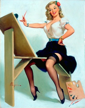 gil elvgren touch pin up Oil Paintings